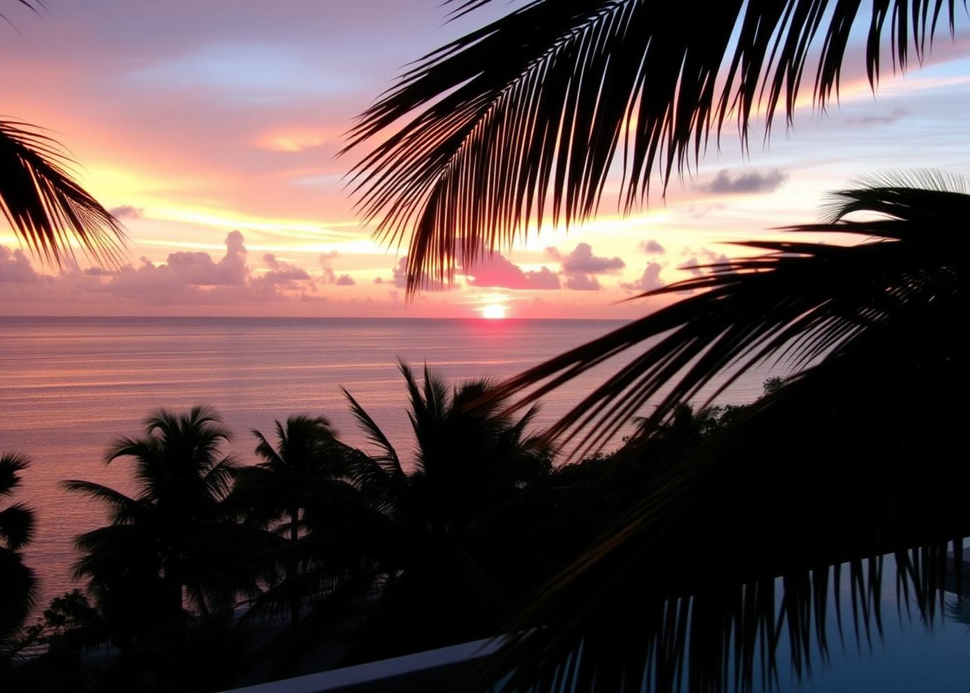 Caribbean sunrise from the balcony